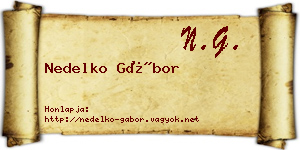Nedelko Gábor névjegykártya